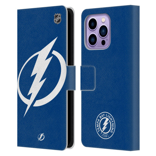 NHL Tampa Bay Lightning Oversized Leather Book Wallet Case Cover For Apple iPhone 14 Pro Max