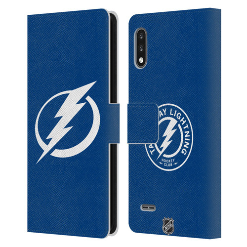 NHL Tampa Bay Lightning Plain Leather Book Wallet Case Cover For LG K22