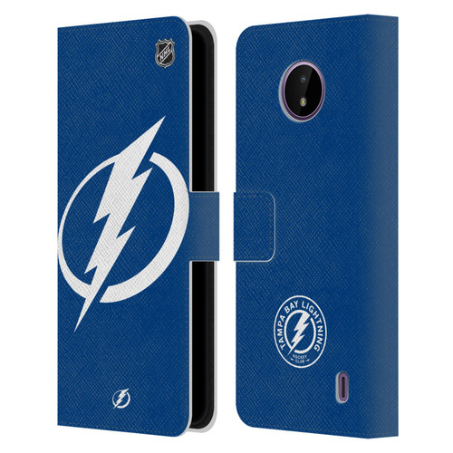 NHL Tampa Bay Lightning Oversized Leather Book Wallet Case Cover For Nokia C10 / C20