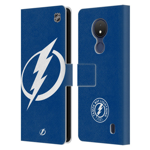 NHL Tampa Bay Lightning Oversized Leather Book Wallet Case Cover For Nokia C21