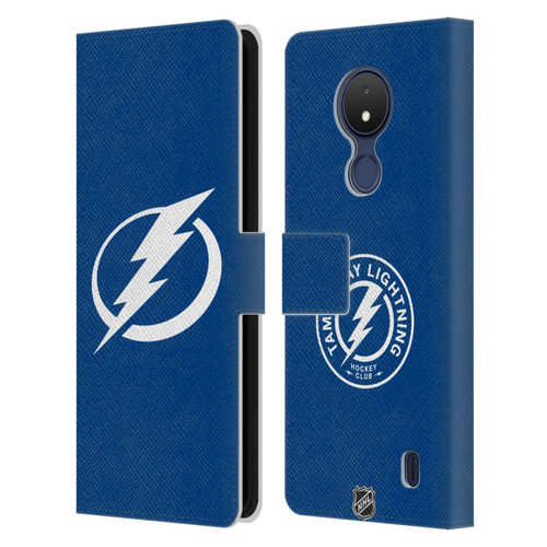 NHL Tampa Bay Lightning Plain Leather Book Wallet Case Cover For Nokia C21