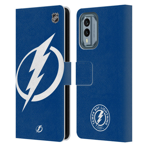 NHL Tampa Bay Lightning Oversized Leather Book Wallet Case Cover For Nokia X30