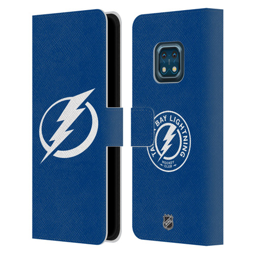 NHL Tampa Bay Lightning Plain Leather Book Wallet Case Cover For Nokia XR20