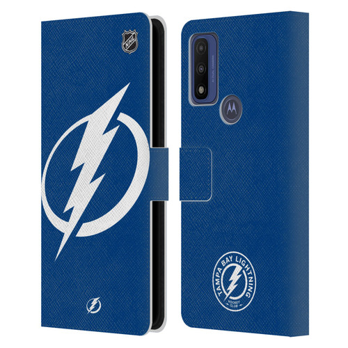 NHL Tampa Bay Lightning Oversized Leather Book Wallet Case Cover For Motorola G Pure