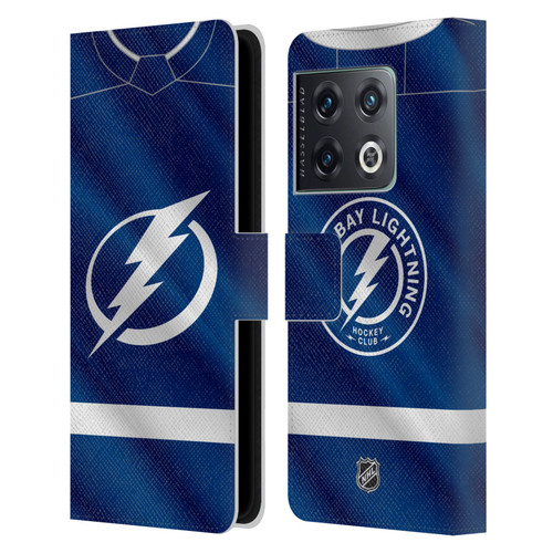 NHL Tampa Bay Lightning Jersey Leather Book Wallet Case Cover For OnePlus 10 Pro