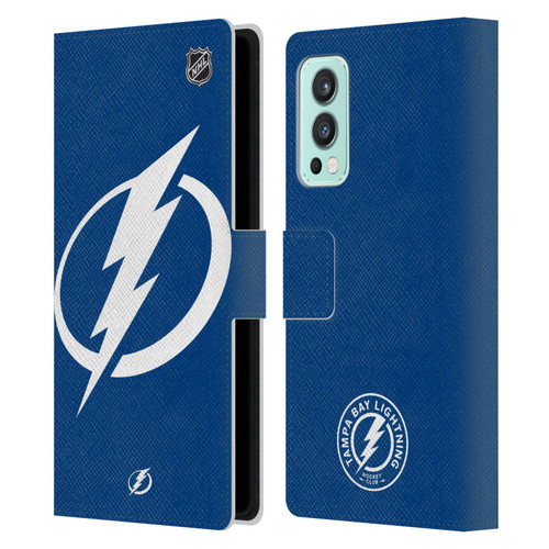 NHL Tampa Bay Lightning Oversized Leather Book Wallet Case Cover For OnePlus Nord 2 5G
