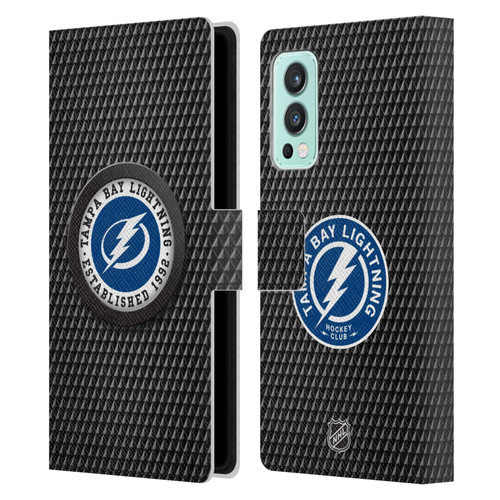 NHL Tampa Bay Lightning Puck Texture Leather Book Wallet Case Cover For OnePlus Nord 2 5G