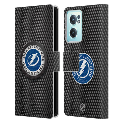 NHL Tampa Bay Lightning Puck Texture Leather Book Wallet Case Cover For OnePlus Nord CE 2 5G