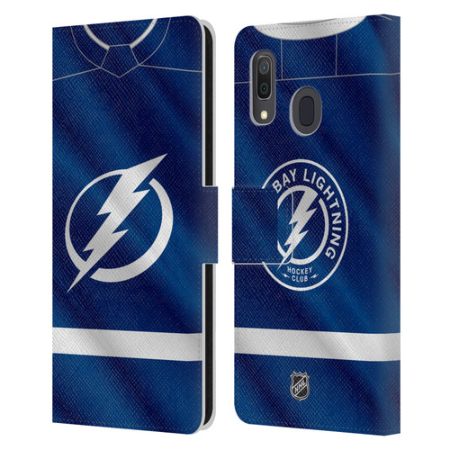 NHL Tampa Bay Lightning Jersey Leather Book Wallet Case Cover For Samsung Galaxy A33 5G (2022)