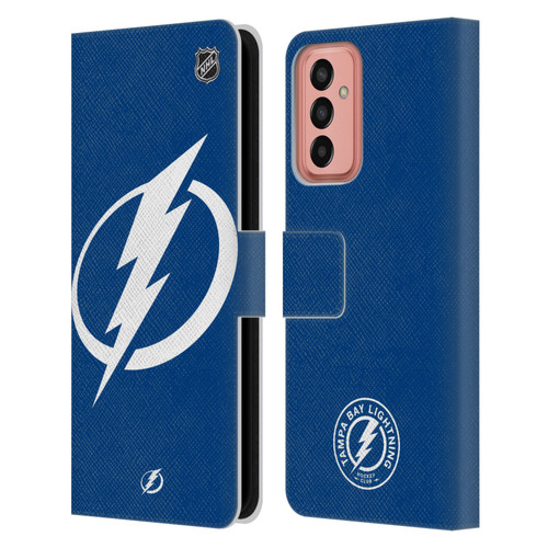 NHL Tampa Bay Lightning Oversized Leather Book Wallet Case Cover For Samsung Galaxy M13 (2022)