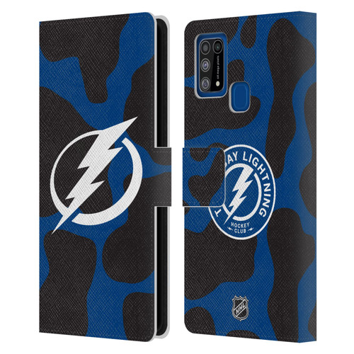 NHL Tampa Bay Lightning Cow Pattern Leather Book Wallet Case Cover For Samsung Galaxy M31 (2020)