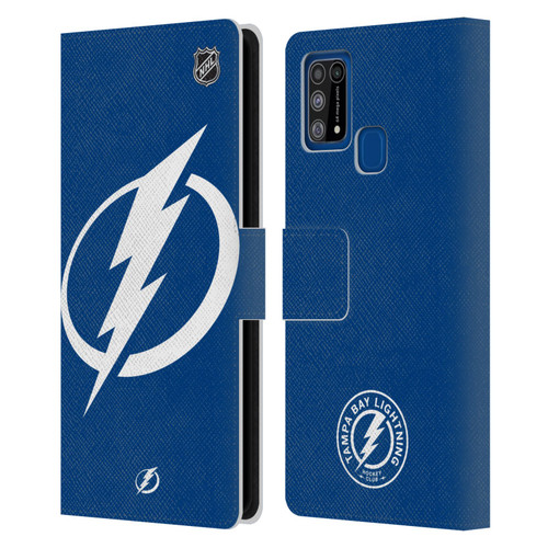 NHL Tampa Bay Lightning Oversized Leather Book Wallet Case Cover For Samsung Galaxy M31 (2020)