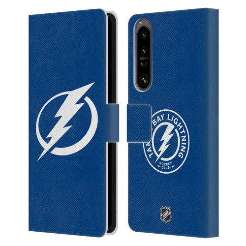 NHL Tampa Bay Lightning Plain Leather Book Wallet Case Cover For Sony Xperia 1 IV