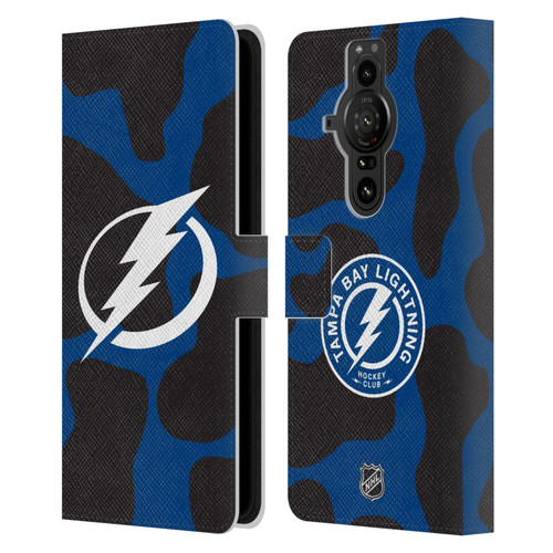 NHL Tampa Bay Lightning Cow Pattern Leather Book Wallet Case Cover For Sony Xperia Pro-I