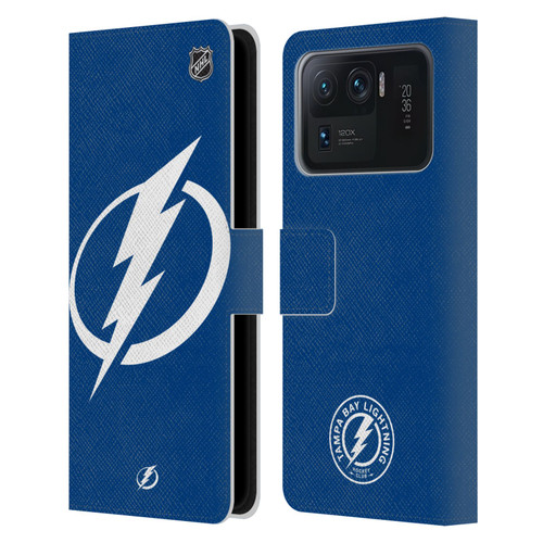 NHL Tampa Bay Lightning Oversized Leather Book Wallet Case Cover For Xiaomi Mi 11 Ultra