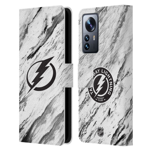 NHL Tampa Bay Lightning Marble Leather Book Wallet Case Cover For Xiaomi 12 Pro