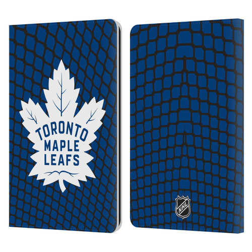 NHL Toronto Maple Leafs Net Pattern Leather Book Wallet Case Cover For Amazon Kindle Paperwhite 1 / 2 / 3