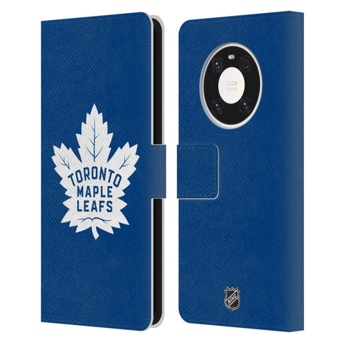 NHL Toronto Maple Leafs Plain Leather Book Wallet Case Cover For Huawei Mate 40 Pro 5G