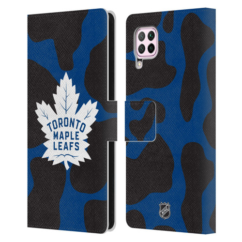 NHL Toronto Maple Leafs Cow Pattern Leather Book Wallet Case Cover For Huawei Nova 6 SE / P40 Lite