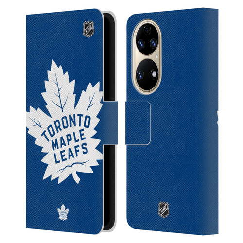 NHL Toronto Maple Leafs Oversized Leather Book Wallet Case Cover For Huawei P50