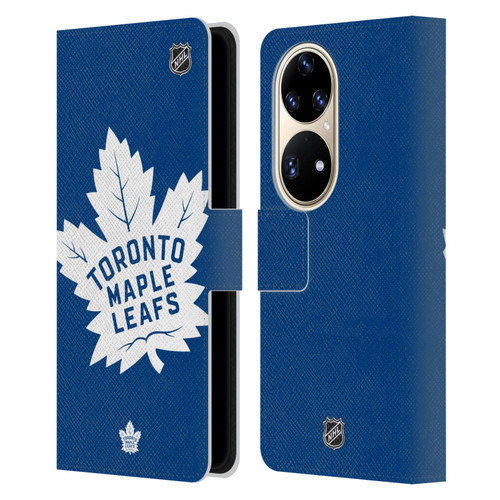 NHL Toronto Maple Leafs Oversized Leather Book Wallet Case Cover For Huawei P50 Pro