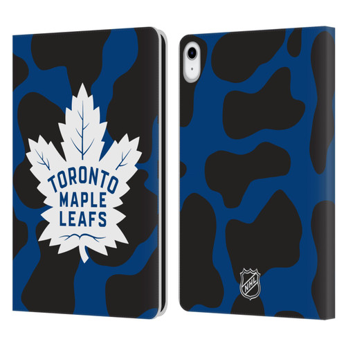 NHL Toronto Maple Leafs Cow Pattern Leather Book Wallet Case Cover For Apple iPad 10.9 (2022)