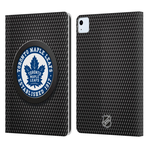 NHL Toronto Maple Leafs Puck Texture Leather Book Wallet Case Cover For Apple iPad Air 2020 / 2022