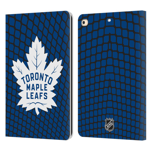 NHL Toronto Maple Leafs Net Pattern Leather Book Wallet Case Cover For Apple iPad 9.7 2017 / iPad 9.7 2018