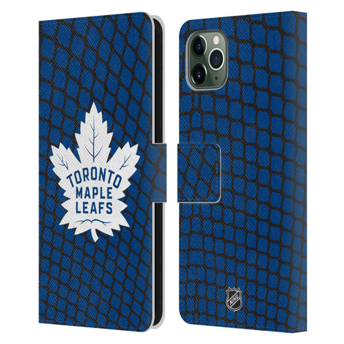 NHL Toronto Maple Leafs Net Pattern Leather Book Wallet Case Cover For Apple iPhone 11 Pro Max