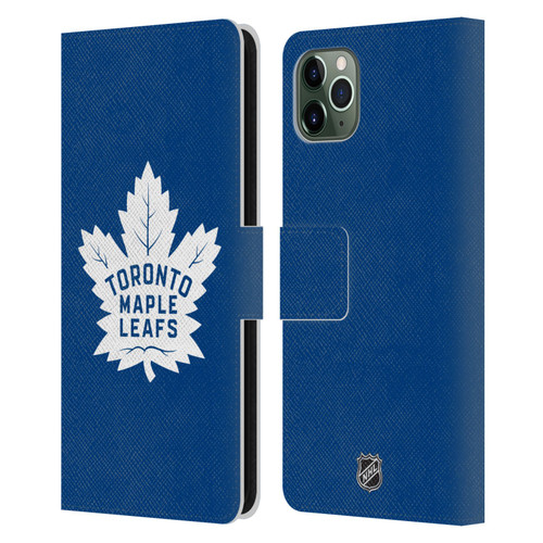 NHL Toronto Maple Leafs Plain Leather Book Wallet Case Cover For Apple iPhone 11 Pro Max