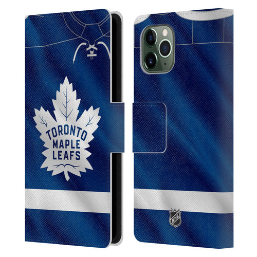 NHL Toronto Maple Leafs Jersey Leather Book Wallet Case Cover For Apple iPhone 11 Pro