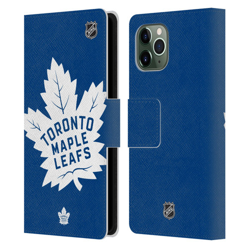 NHL Toronto Maple Leafs Oversized Leather Book Wallet Case Cover For Apple iPhone 11 Pro