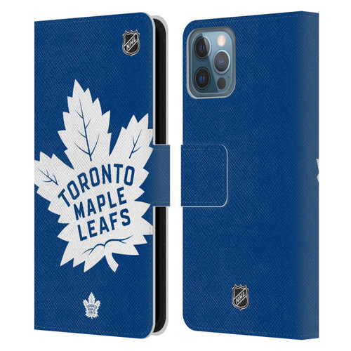 NHL Toronto Maple Leafs Oversized Leather Book Wallet Case Cover For Apple iPhone 12 / iPhone 12 Pro