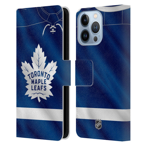 NHL Toronto Maple Leafs Jersey Leather Book Wallet Case Cover For Apple iPhone 13 Pro