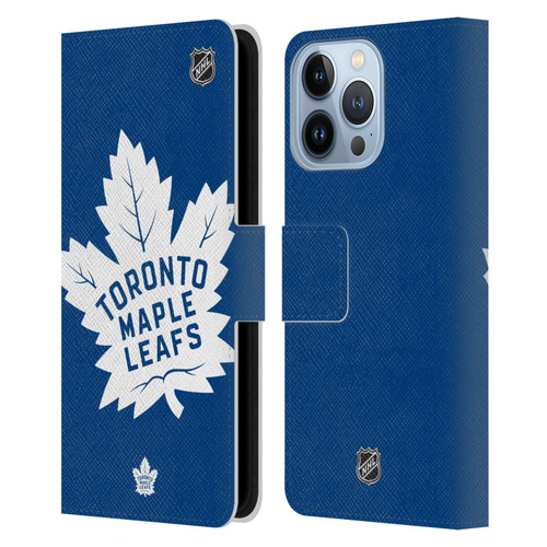 NHL Toronto Maple Leafs Oversized Leather Book Wallet Case Cover For Apple iPhone 13 Pro