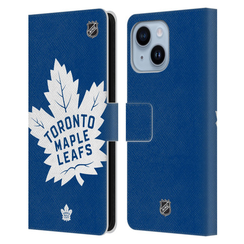 NHL Toronto Maple Leafs Oversized Leather Book Wallet Case Cover For Apple iPhone 14 Plus