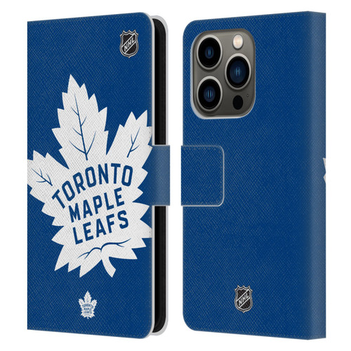 NHL Toronto Maple Leafs Oversized Leather Book Wallet Case Cover For Apple iPhone 14 Pro