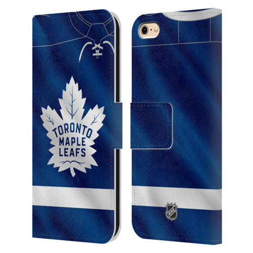 NHL Toronto Maple Leafs Jersey Leather Book Wallet Case Cover For Apple iPhone 6 / iPhone 6s