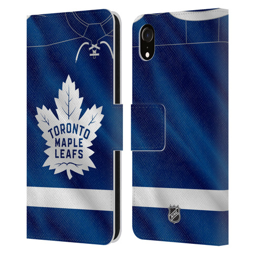 NHL Toronto Maple Leafs Jersey Leather Book Wallet Case Cover For Apple iPhone XR