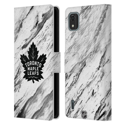 NHL Toronto Maple Leafs Marble Leather Book Wallet Case Cover For Nokia C2 2nd Edition