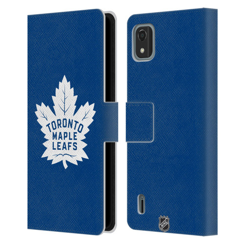 NHL Toronto Maple Leafs Plain Leather Book Wallet Case Cover For Nokia C2 2nd Edition