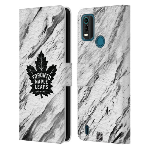 NHL Toronto Maple Leafs Marble Leather Book Wallet Case Cover For Nokia G11 Plus