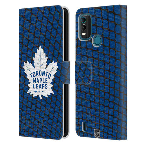 NHL Toronto Maple Leafs Net Pattern Leather Book Wallet Case Cover For Nokia G11 Plus