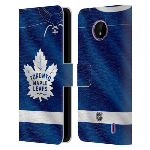 NHL Toronto Maple Leafs Jersey Leather Book Wallet Case Cover For Nokia C10 / C20