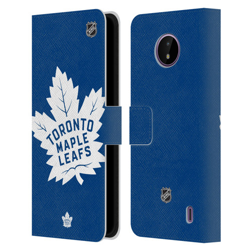 NHL Toronto Maple Leafs Oversized Leather Book Wallet Case Cover For Nokia C10 / C20