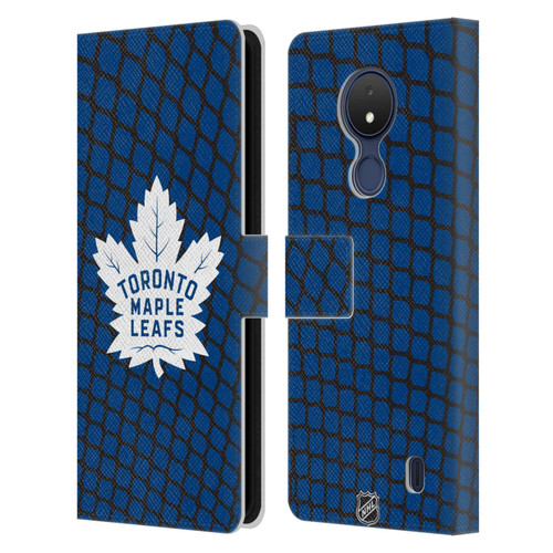 NHL Toronto Maple Leafs Net Pattern Leather Book Wallet Case Cover For Nokia C21