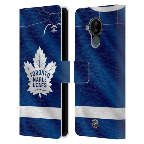 NHL Toronto Maple Leafs Jersey Leather Book Wallet Case Cover For Nokia C30