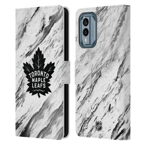 NHL Toronto Maple Leafs Marble Leather Book Wallet Case Cover For Nokia X30