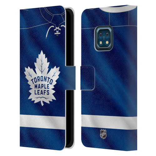 NHL Toronto Maple Leafs Jersey Leather Book Wallet Case Cover For Nokia XR20