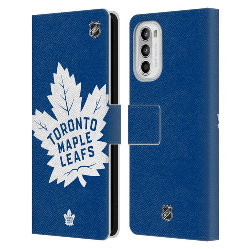 NHL Toronto Maple Leafs Oversized Leather Book Wallet Case Cover For Motorola Moto G52